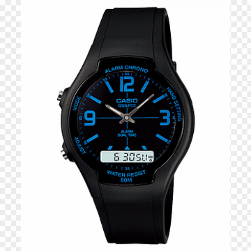 Watch Casio AW-90H-2BV Quartz Clock Analog Signal PNG