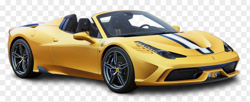 Yellow Ferrari 458 Speciale Car 2015 2014 Sports PNG