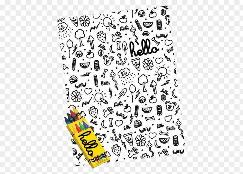 Food Poster Panels Drawing Crayon Art PNG