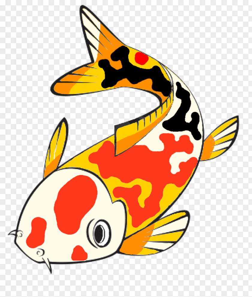 Koi Yellow Fish Organism Clip Art PNG