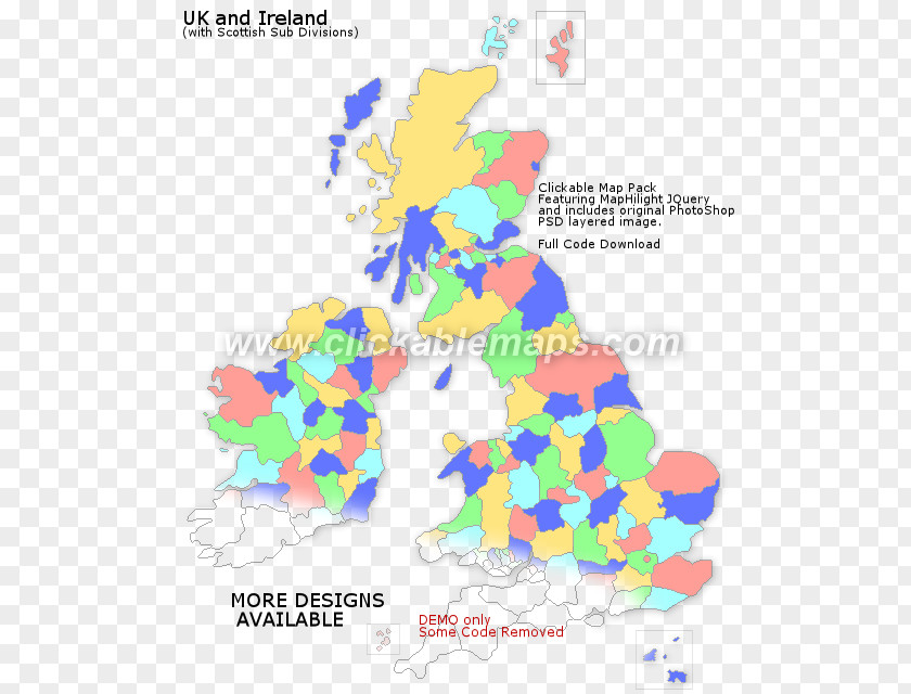 Line Counties Of The United Kingdom Map Clip Art PNG