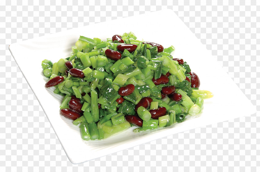 Red Beans Cabbage Slip Vegetarian Cuisine Choy Sum Adzuki Bean Leaf Vegetable Food PNG
