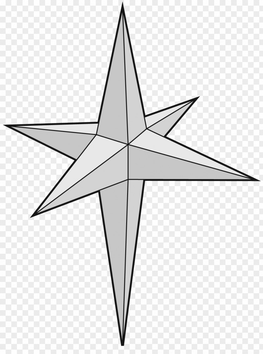 Three-dimensional Five-pointed Star Moravian Drawing PNG