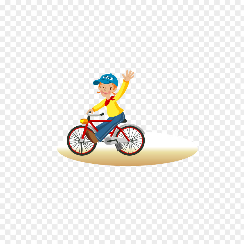 Bicycle Pupil Cartoon Child Mother PNG