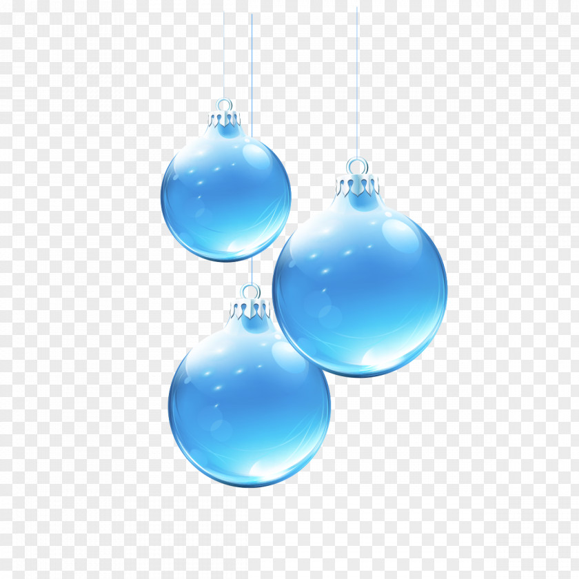 Blue Christmas Ball Decoration Euclidean Vector PNG