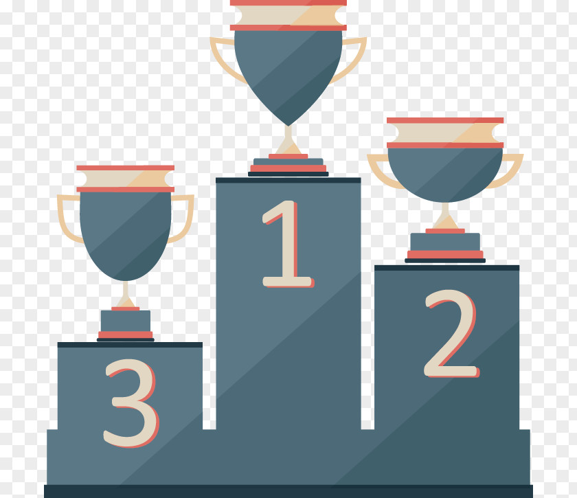 Flat Award Prizes Element Medal Trophy Ribbon PNG