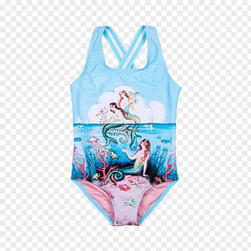 Messy Room One-piece Swimsuit Mermaid Child Rash Guard PNG