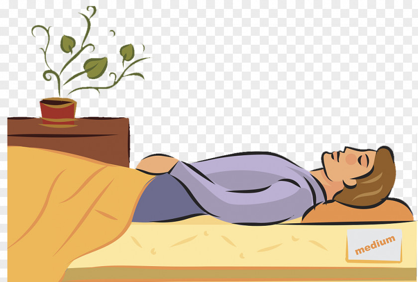 A Woman Who Sleeps With Decorative Illustrations Bed Sleep Mattress Clip Art PNG