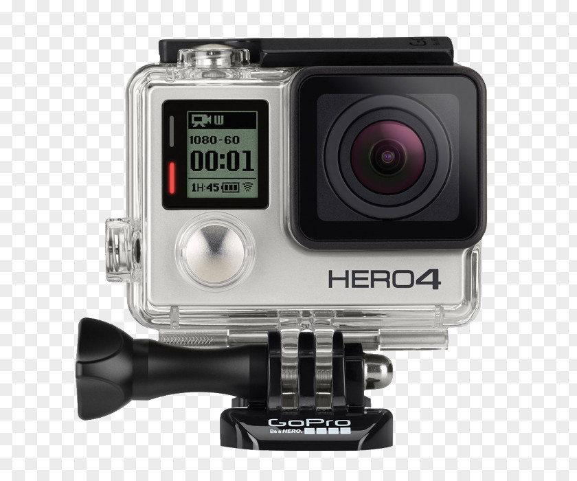 GoPro HERO4 Black Edition Action Camera Silver PNG