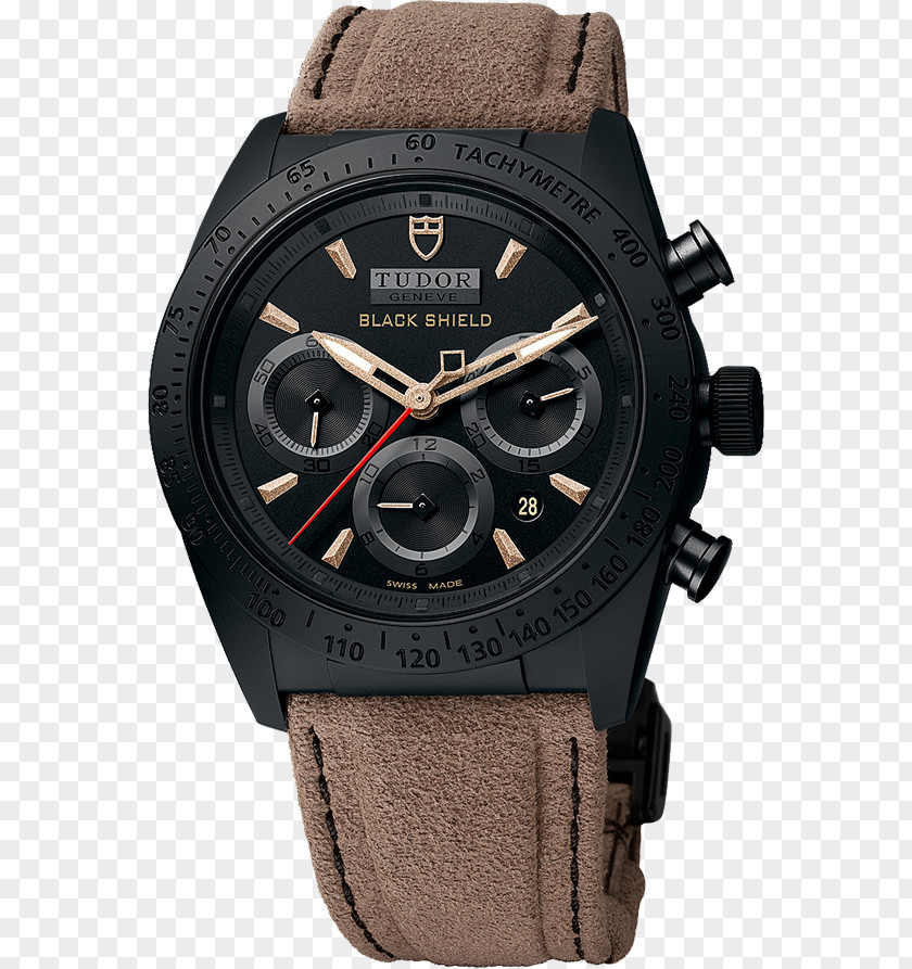Tudor Black Shield Chronograph Watches Watch Strap PNG