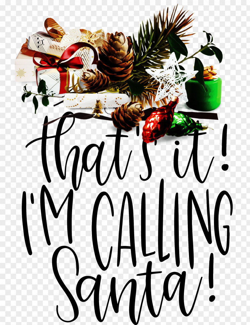 Calling Santa Christmas PNG