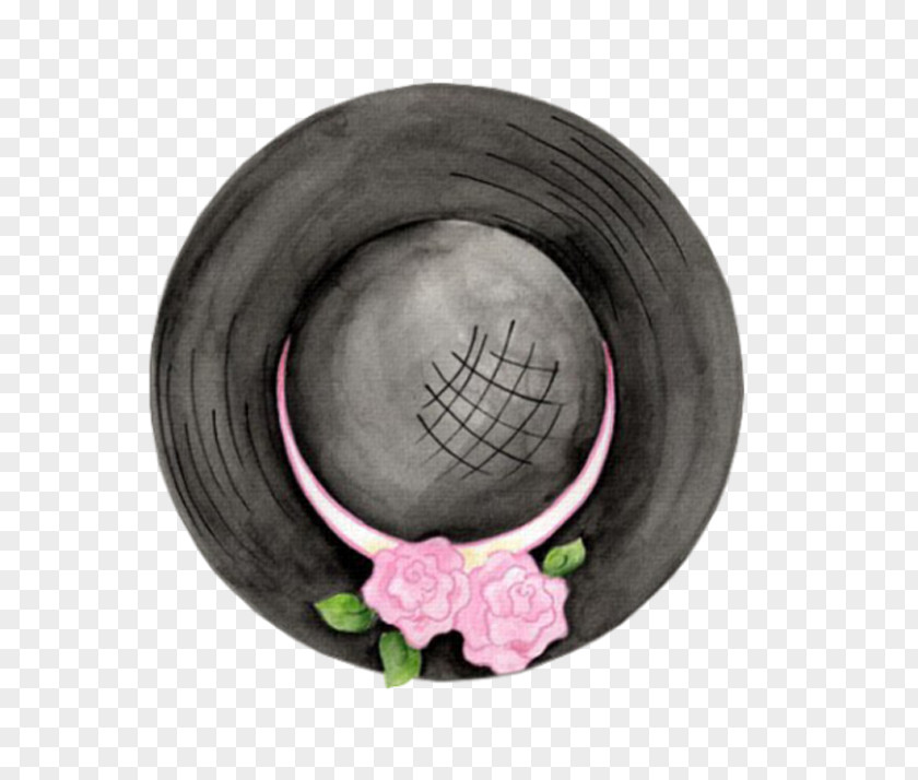 Hand-painted Hat Straw Designer PNG