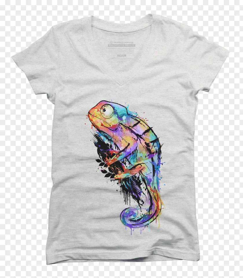 T-shirt Chameleons Painting PNG