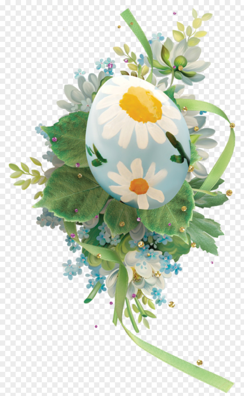 Easter Floral Design Egg PNG