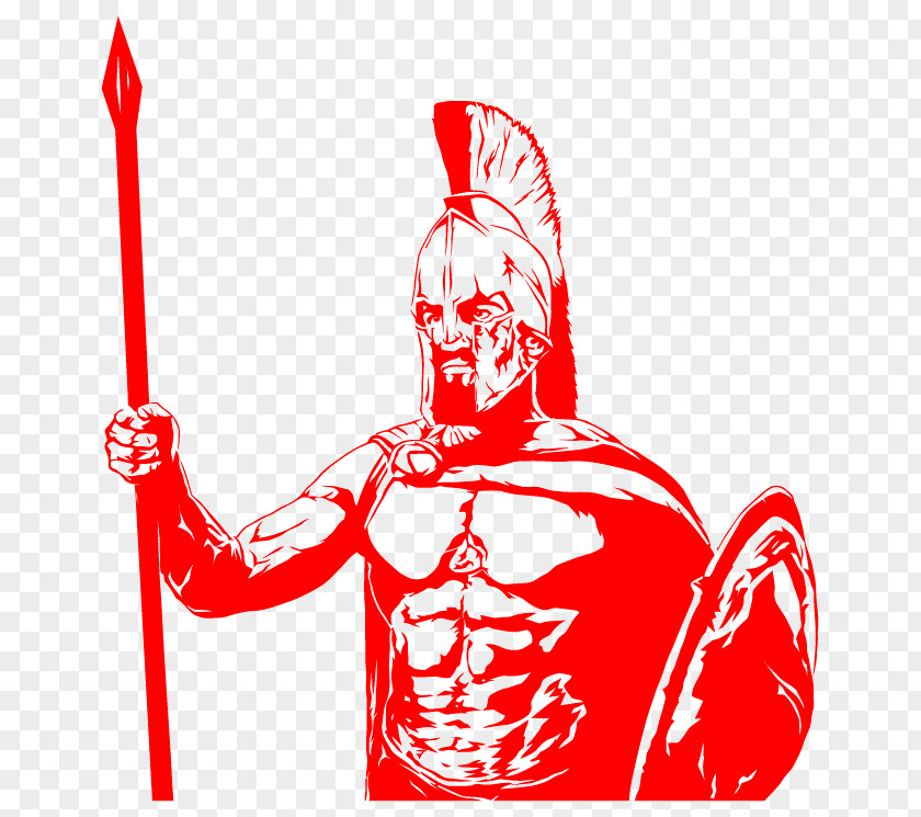 Gladiator Drawing Виниловая интерьерная наклейка Sketch PNG