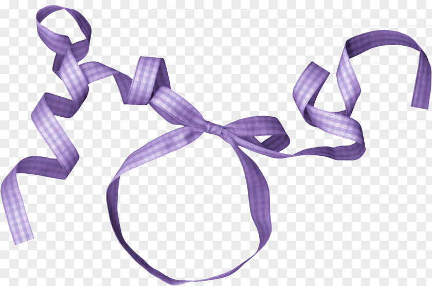 Purple Ribbon Tie Shoelace Knot PNG