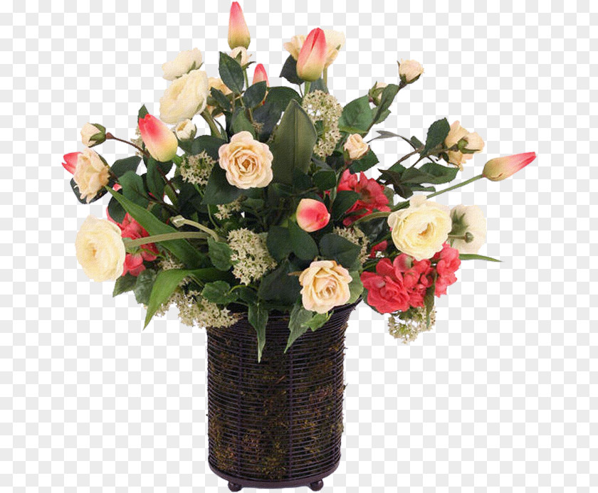 Vase Garden Roses Floral Design Flower Bouquet Cut Flowers PNG