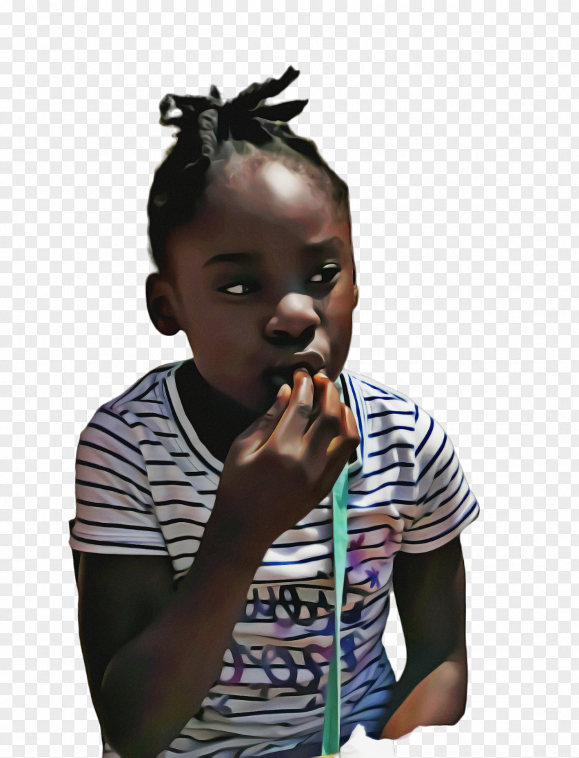 Afro Singing Little Girl PNG