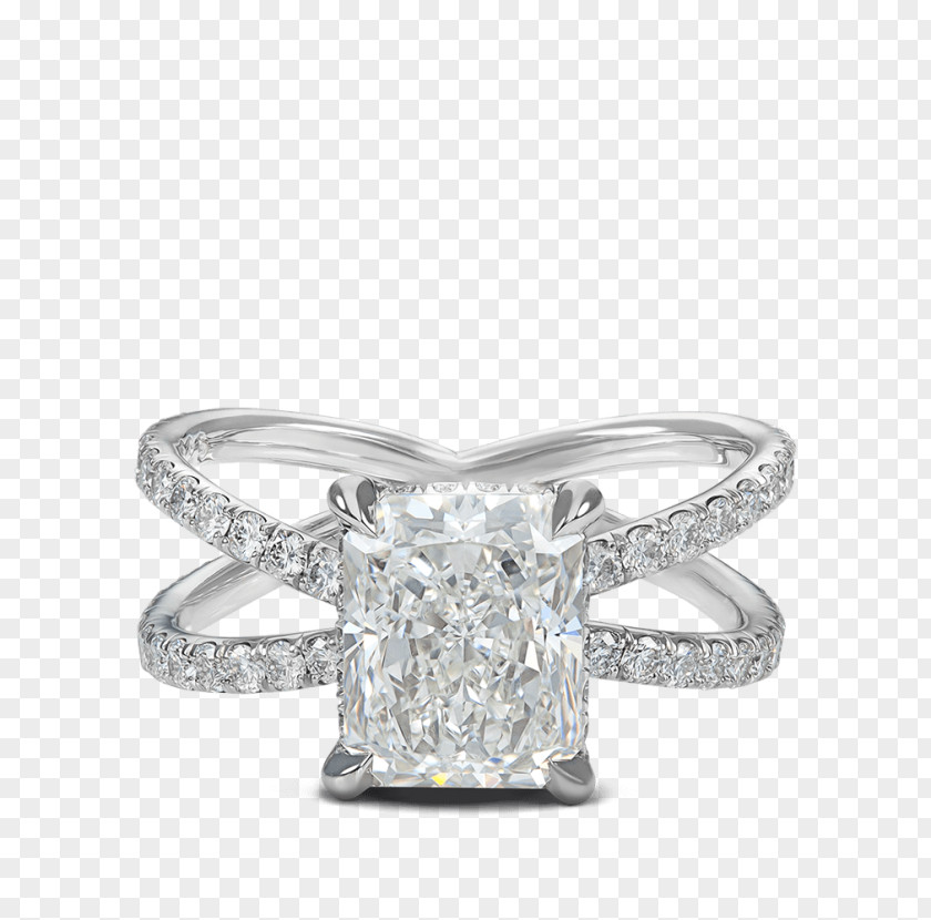 Criss-cross Engagement Ring Solitaire Diamond PNG