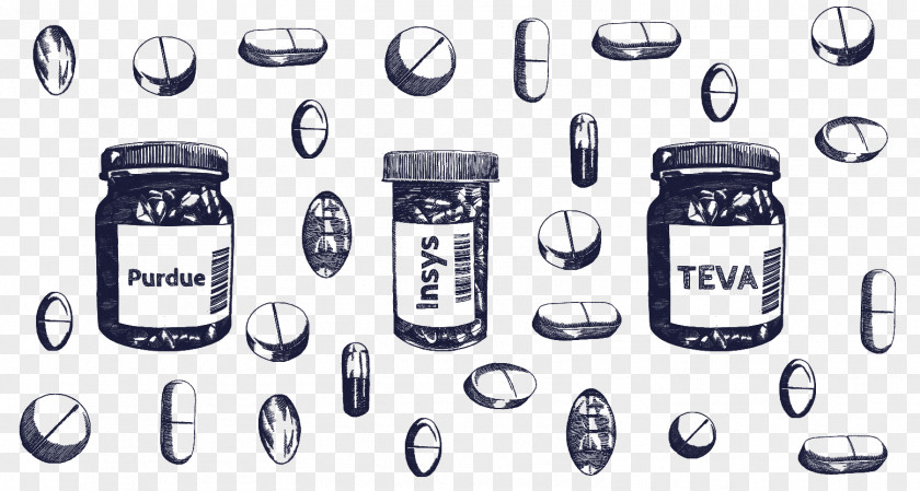 Opioid Addiction Glass Bottle Car Product Design PNG
