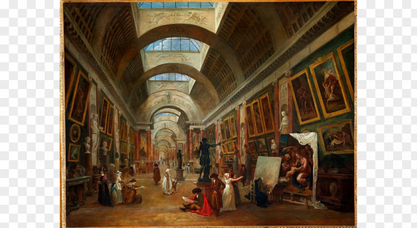 Painting Musée Du Louvre Gallery Of The Projet D'aménagement De La Grande Galerie Louvre, Vers 1796 Art Museum PNG