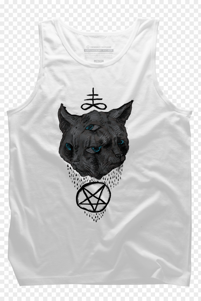 T-shirt Cat Satan Calavera PNG