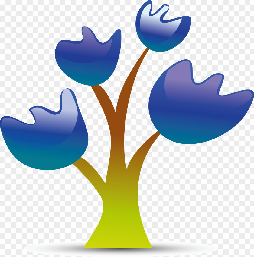 Tulip Hand-painted Decoration Vector Tree Clip Art PNG