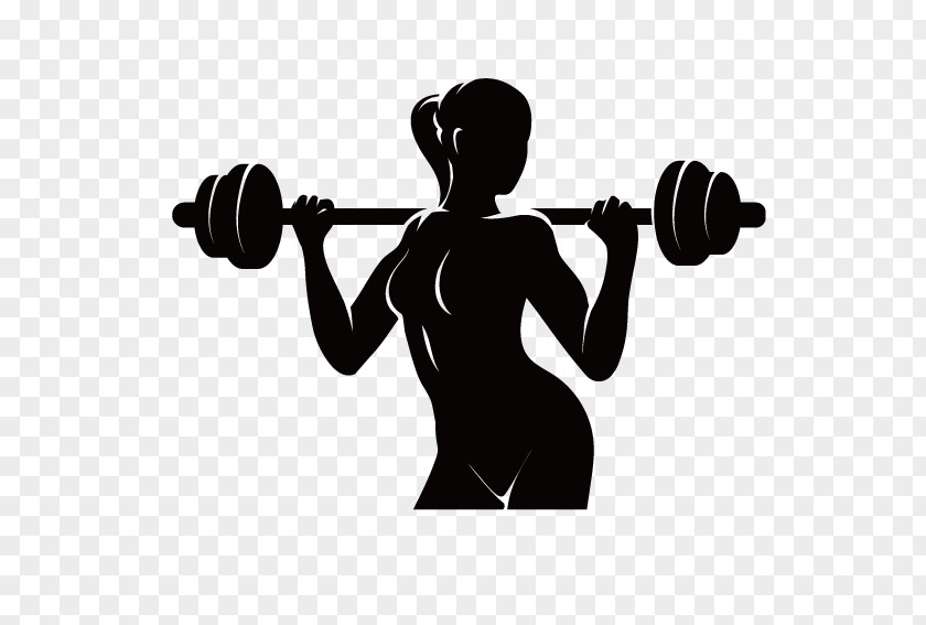 Women's Weightlifting Physical Fitness Logo Centre PNG