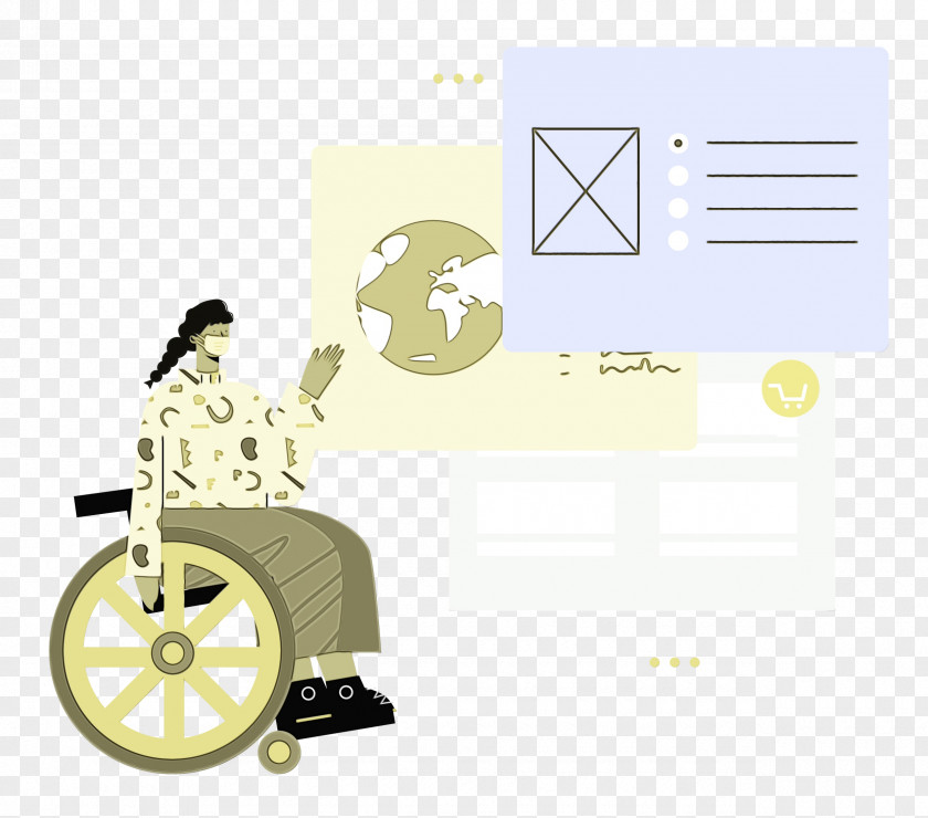 Cartoon Drawing Visual Arts Logo Wheelchair PNG
