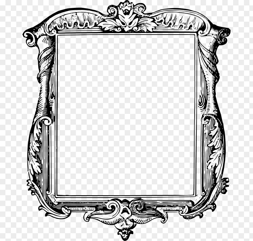 Picture Frames Black And White Decorative Arts PNG