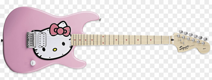Electric Guitar Hello Kitty Stratocaster Squier PNG