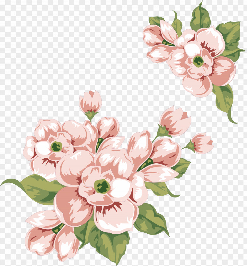 Floral Painting Decoupage Watercolor Drawing PNG