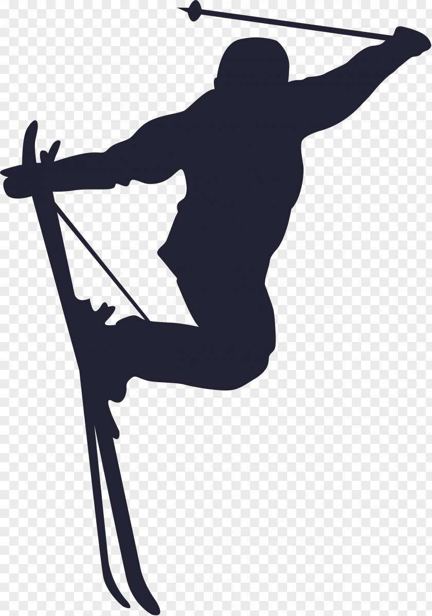 Skiing Silhouette Ski Jumping Sport PNG