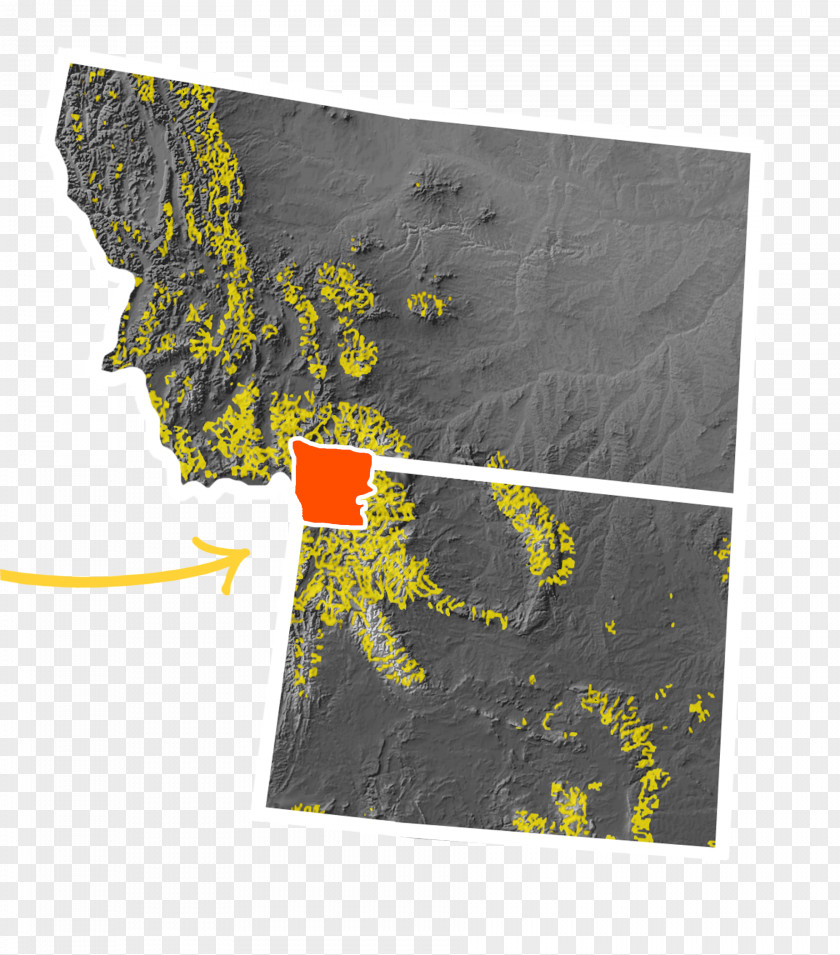 Map Yellowstone National Park Fenn Treasure Wyoming 1959 Hebgen Lake Earthquake PNG