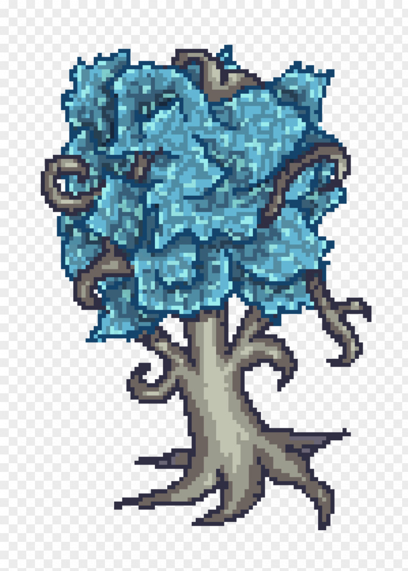 Pixel Art Tree PNG