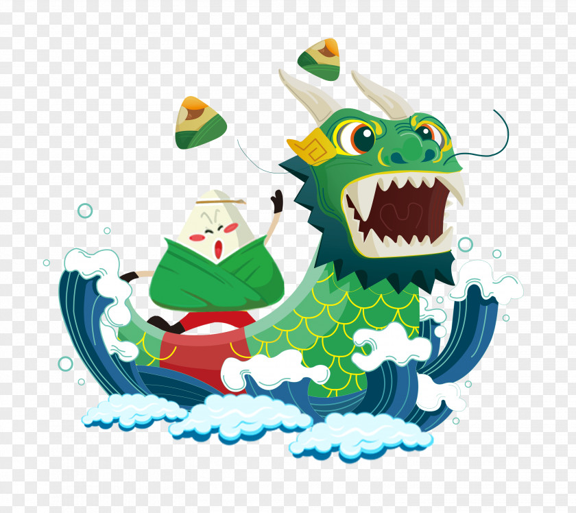 Bateau-dragon Dragon Boat Festival Zongzi Illustration PNG