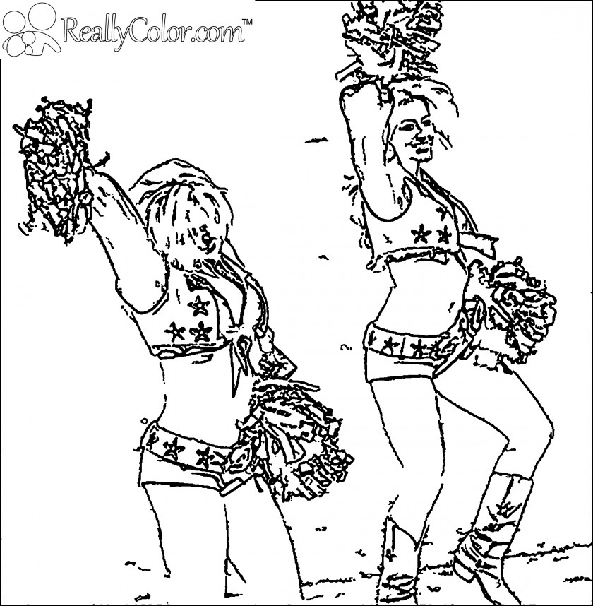 Cheerleader Drawing Dallas Cowboys AT&T Stadium NFL Coloring Book New York Giants PNG