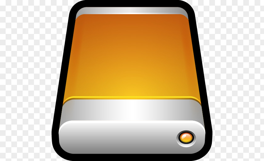 Device External Drive Yellow Orange Font PNG