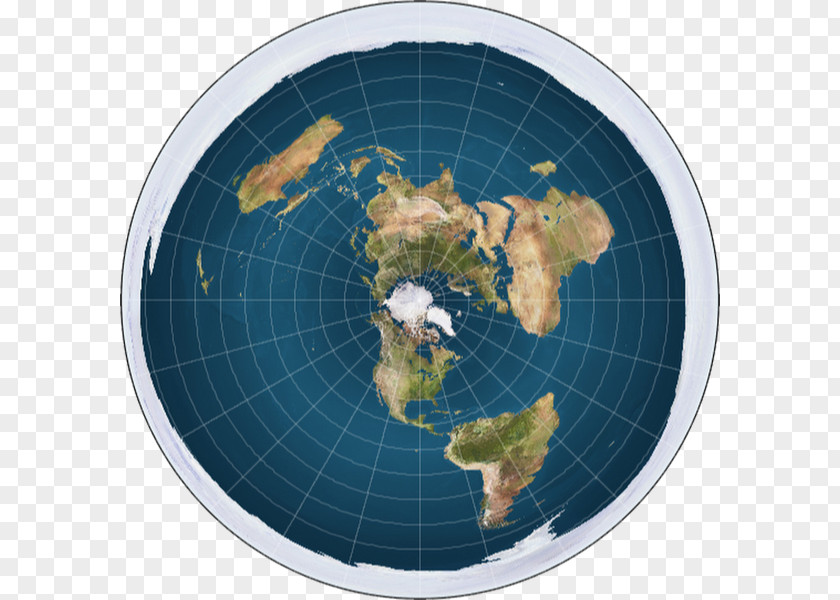 Flat Earth World Map Globe PNG