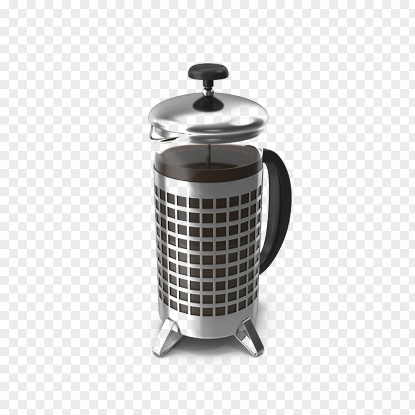 French Pressed Coffee Jar Press Kettle PNG