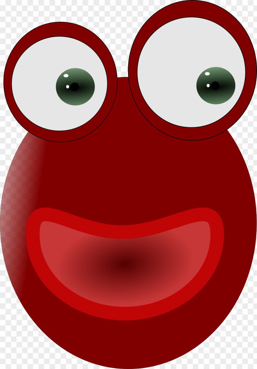 Red Eyes Frog Smile Clip Art PNG
