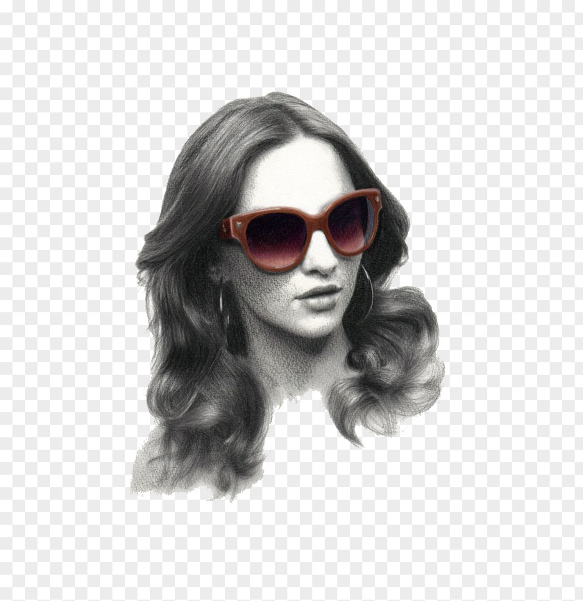 Black Sunglasses Beauty Drawing Watercolor Painting Illustrator Illustration PNG