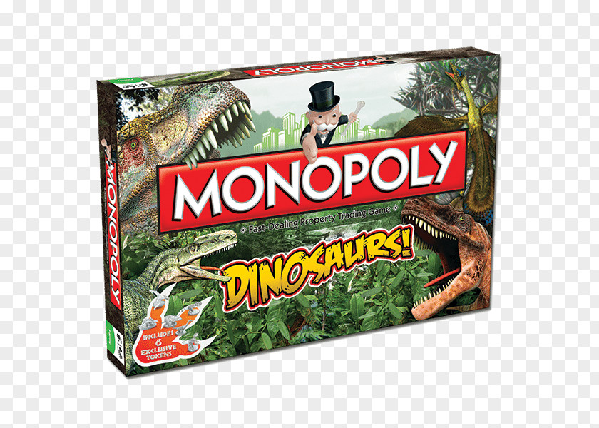 Dinosaur Monopoly Junior Monopoly: The Mega Edition Deal Board Game PNG
