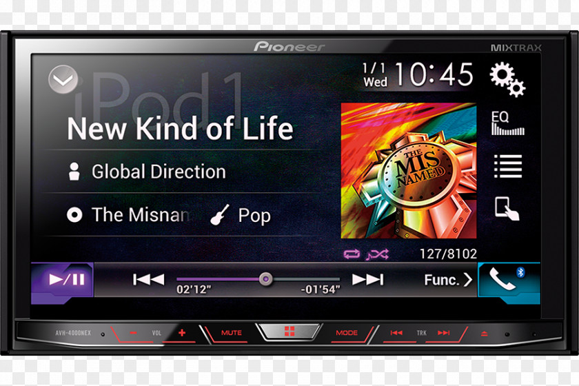 Dvd ISO 7736 Vehicle Audio Radio Receiver Pioneer Corporation DVD PNG