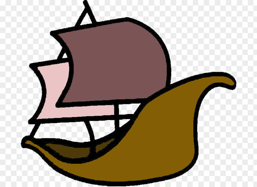 Hand Painted Sailboat Sailing Ship Child Stroke Watercraft PNG