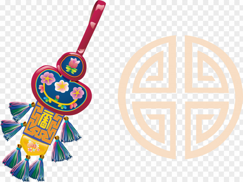 China Wind Festive Small Pendant Vector South Korea Chinese New Year Adobe Illustrator PNG