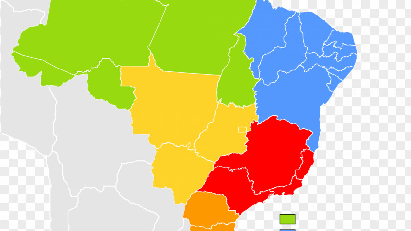 Map Regions Of Brazil South Region, Brazilian Highlands Capitals PNG