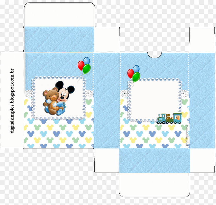 Mickey Mouse Minnie Paper Label PNG