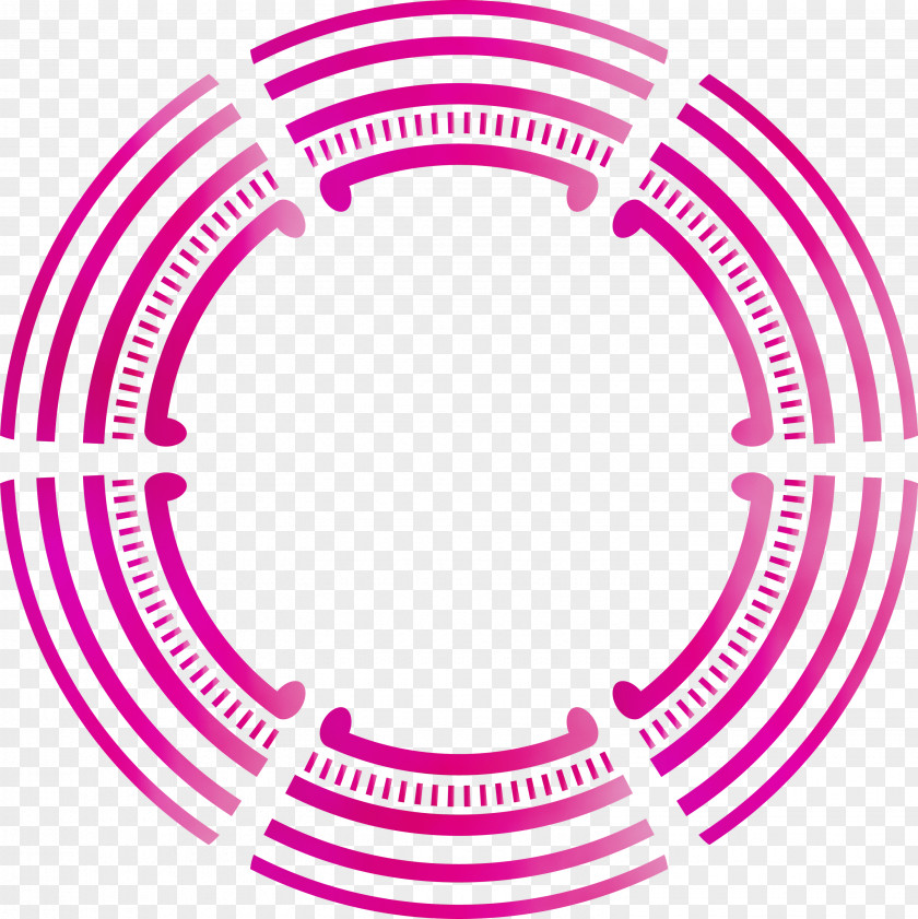 Pink Circle Magenta Line Sticker PNG