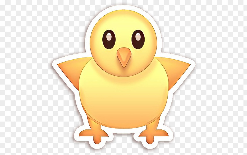 Sticker Orange Bird PNG